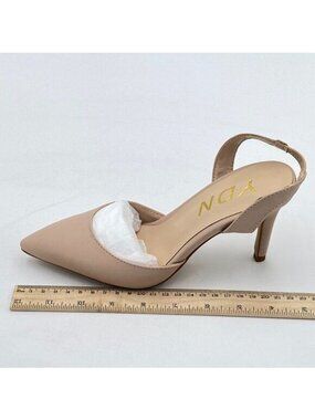 YDN Women Dressy Slingback Pumps Pointed Closed Toe Sandals Slip on Pearl